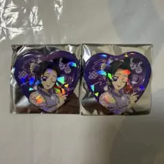 【鬼滅の刃】胡蝶しのぶ ハート缶バッジ ナムコ ホログラム 2個 新品未使用