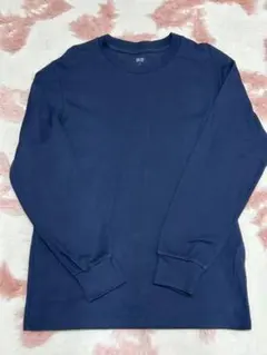ユニクロ　【UNIQLO】　ソフトタッチクルーネック Tシャツ　 M ネイビー