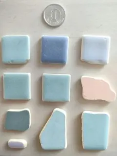 天然☆シータイル　ミルキー色10個