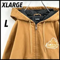 【大人気】XLARGE 刺繍ロゴ アクティブジャケット フーディー L