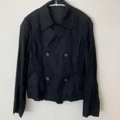 美品！無印良品　ブラックリネン100 ジャケット　薄手のサムネイル