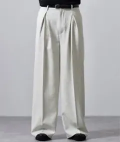 【CLEL】リネンブレンド 3Dタックスラックス