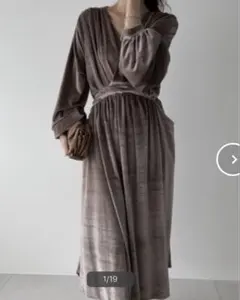 最終価格！ジュエローブ❤︎カットベロアカシュクールワンピ⭐︎超美品！