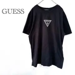 【GUESS ゲス】 半袖Tシャツ L ブラック コットン100% ロゴ入 夏のサムネイル