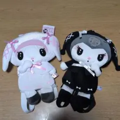 【新品】月夜のメロクロぬいぐるみリュック2　マイメロディ クロミ 2個セット