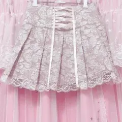 Ank Rouge アンクルージュ ヨーク切替えスピンドルプリーツスカパン 花柄