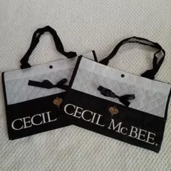 【希少】CECIL McBEE 不織布ショップ袋　ショッパー2枚