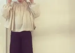 ito_fukuoka コットンゴムブラウス ストライプcotton linen