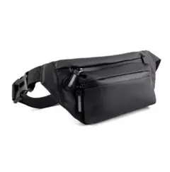男女兼用 防水多機能 ボディバッグ・ウエストポーチ 軽い ブラック