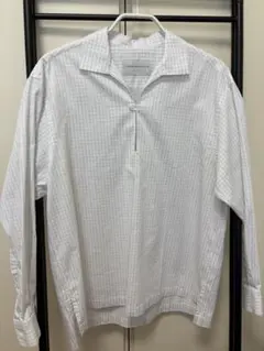 TOMORROWLAND ホワイトチェック長袖シャツ