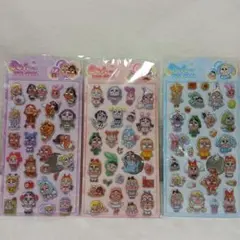 24日25日限定！ボンボンドロップシール　キャラクター3Dシール　３セット