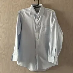 メンズ 長袖ワイシャツ ライトブルー ボタンダウン
