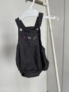 黒い刺繍オーバーオール（ベビー用）