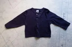 PETIT BATEAU プチバトー　ネイビー カーディガン 18m