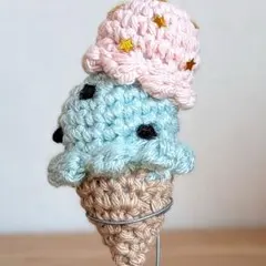 あみぐるみ アイスクリーム チョコミントのサムネイル