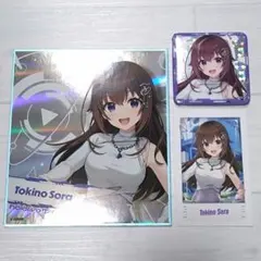 ホロライブ EXPO2026 ときのそら 色紙 チェキ風カード 缶バッジ 計3点