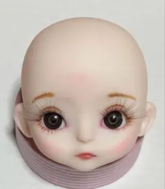 セリアドール　カスタムヘッド⑥⑤ DIYセリアドールアイホール開けてメイクするセリアドール