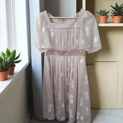 SCOT CLUB スコットクラブレ－スワンピース　 9号 結婚式　M　日本製