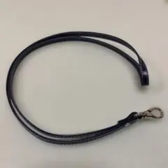 ネイビー 本革 ショルダーストラップ　ネックストラップ