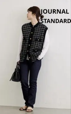 ジャーナルスタンダード　ツイードベスト レディース　レサージュ ベスト GIOLICAツイードBIGベスト（ベスト）｜JOURNAL STANDARD L