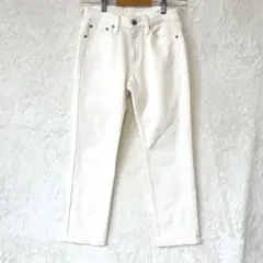 【S】ジョルジュレッシュ♦ホワイトデニム ストレート 綿混 日本製 レディース