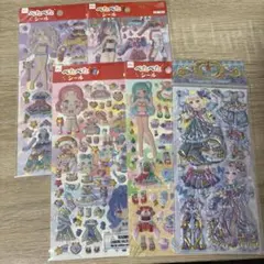 ダイソー　ペタペタシール　着せ替えシール　キャラクターシール4シートセット