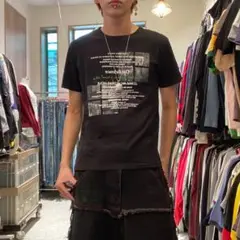 COMME CA ISM グランジy2k ギャル男 英字 フォトプリントTシャツ