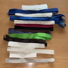ハンドメイド　リボン 平紐　15本セット 長さ、幅色々