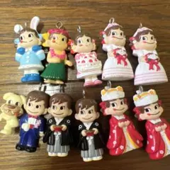 不二家 ペコちゃん ポコちゃん 스트랩 묶음 판매