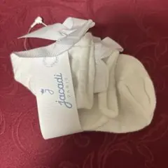 jacadi 新品　リボン付きホワイトショート靴下 17から19センチ