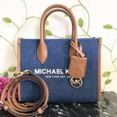 ♩定価7.7万円 新品 マイケルコース ショルダーバッグ デニム バッグ
