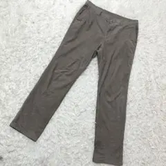 Hush Puppies 裏起毛ストレッチコール天ノータック5Pパンツ　大きめ