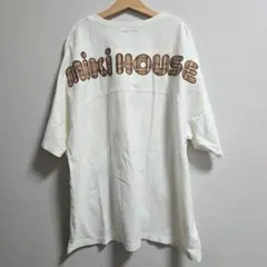 ミキハウス チェックバックロゴ 半袖Ｔシャツ大人用 M レディース メンズ