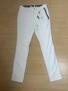 Admiral メンズ ゴルフパンツ M ホワイト新品　細身