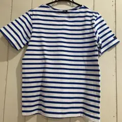 【訳あり】HELLY HANSEN 青白ストライプ 半袖Tシャツ M