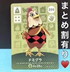 ドミグラ 普通系☆目元パッチリ、ピンクの鶏冠が可愛い鶏ガール♡amiiboカード