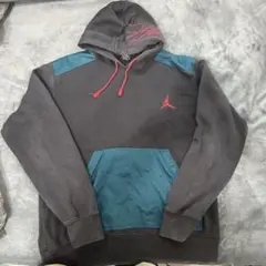 Jordan フード付きパーカー L グレー/ターコイズ