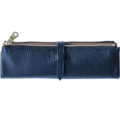 ルポ2 セカンド　本革　レザー　シーカンパニー　ペンケース　ネイビー