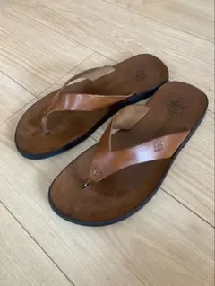 IL BISONTE　メンズブラウンレザーサンダル　size40 IL BISONTE メンズブラウンレザーサンダル size40