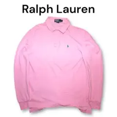 RALPH LAUREN ラルフローレン　ポロ　ピンク　ポロシャツ　L 長袖