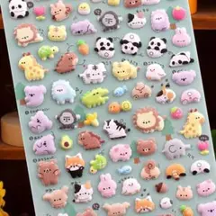 可愛い動物シールセット 6枚セット