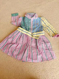 ストライプワンピースとショーツセット