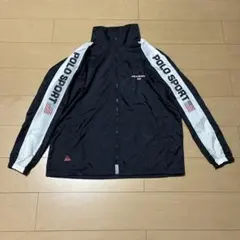 90s POLO SPORT ポロスポーツ ウインドブレーカー ナイロン 黒X白
