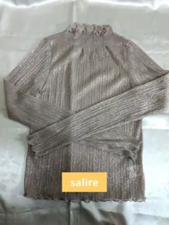 週末限定お値下げ salire/ラメ入りシアー長袖トップスMのサムネイル