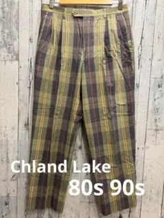 ♠️ Chland Lake クランドレイク　チェックスラックス　90s 80s