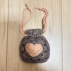 ハンドメイド 巾着 ハート