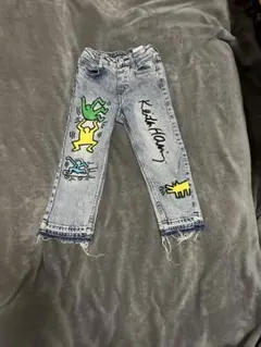 H&M キースヘリング　デニムパンツ 100センチ