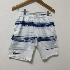 【最終値下げ】ATHLETA ストライプ ハーフパンツ ホワイト/ブルー