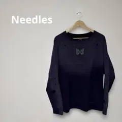 【入手困難】ニードルズ Needles パピヨン 刺繍 ダメージ加工スウェットMのサムネイル