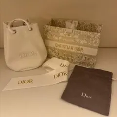❤️新品未使用★DIORポーチ&ショッパーとクッション付き＆大リボン＆DIOR巾着